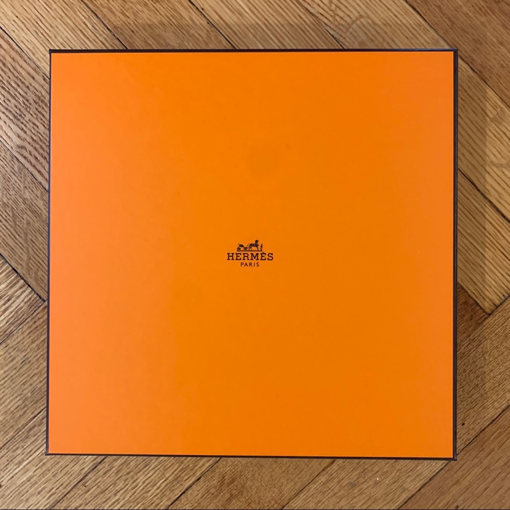 Hermès authentic gift box with logo ribbon